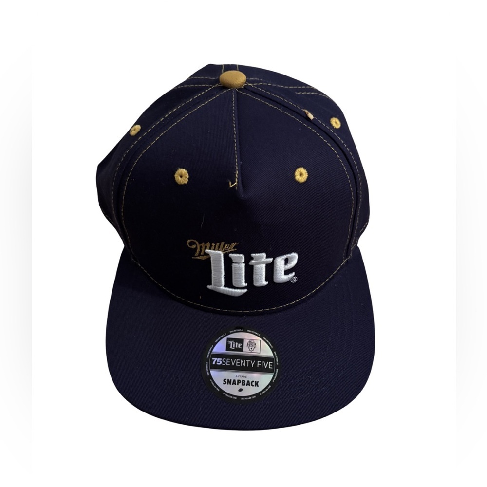 NWT Miller Lite Navy Snapback Hat